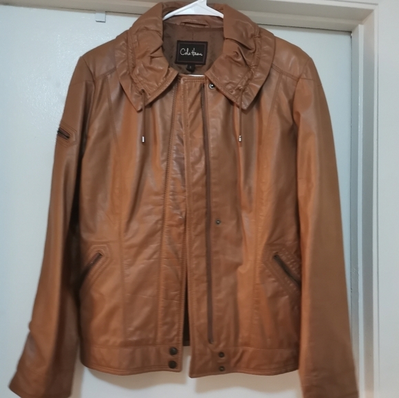 Cole Haan Jackets & Blazers - NWOT COLE HAAN BROWN LEATHER JACKET.